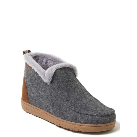 Dearfoams Men's Cozy Felt Boot Slipper Gel Infused Memory Foam Size11/12 NWT - Picture 1 of 5